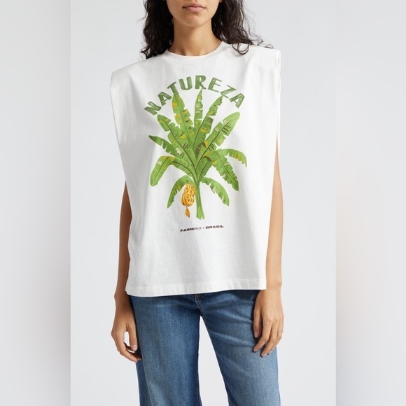 FARM Rio Tops - Like new! Farm Rio Naturaleza Cotton Graphic T-Shirt